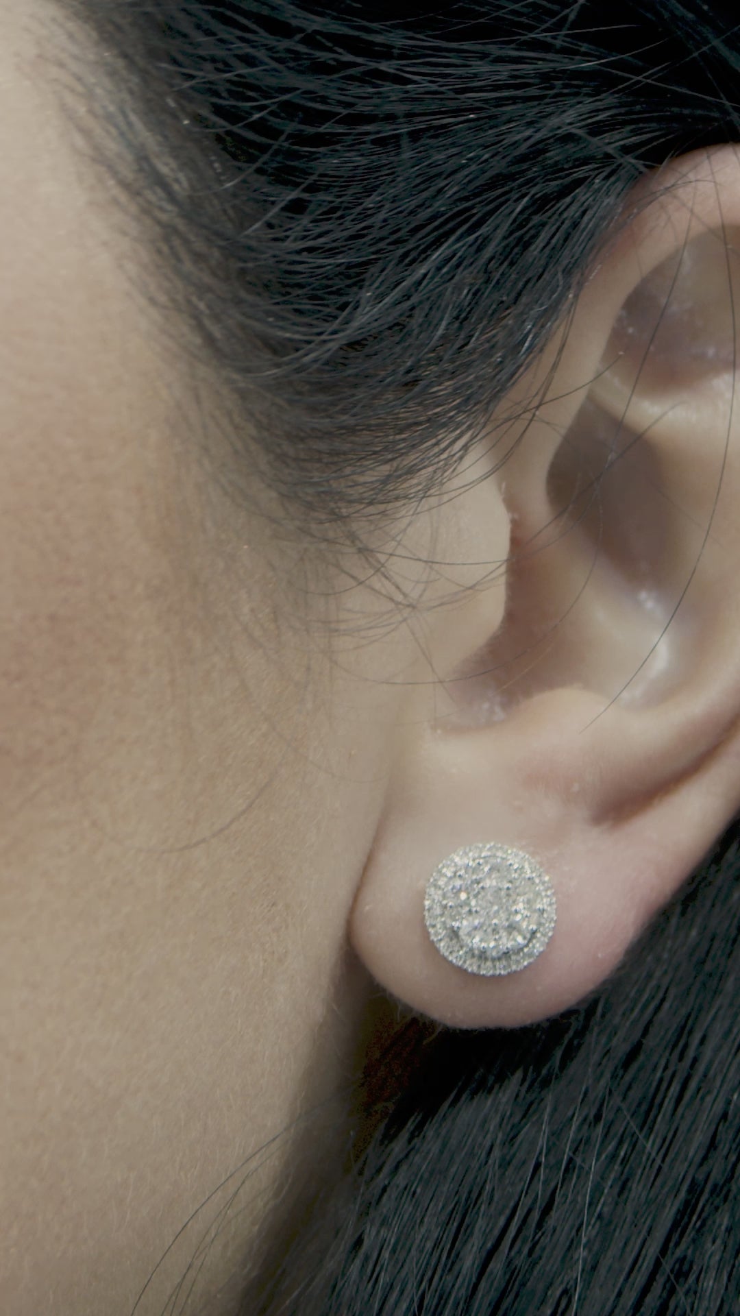Circle Diamond Earrings