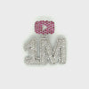 5.65 CT. One Million Subscribers "1M" Diamond Pendant
