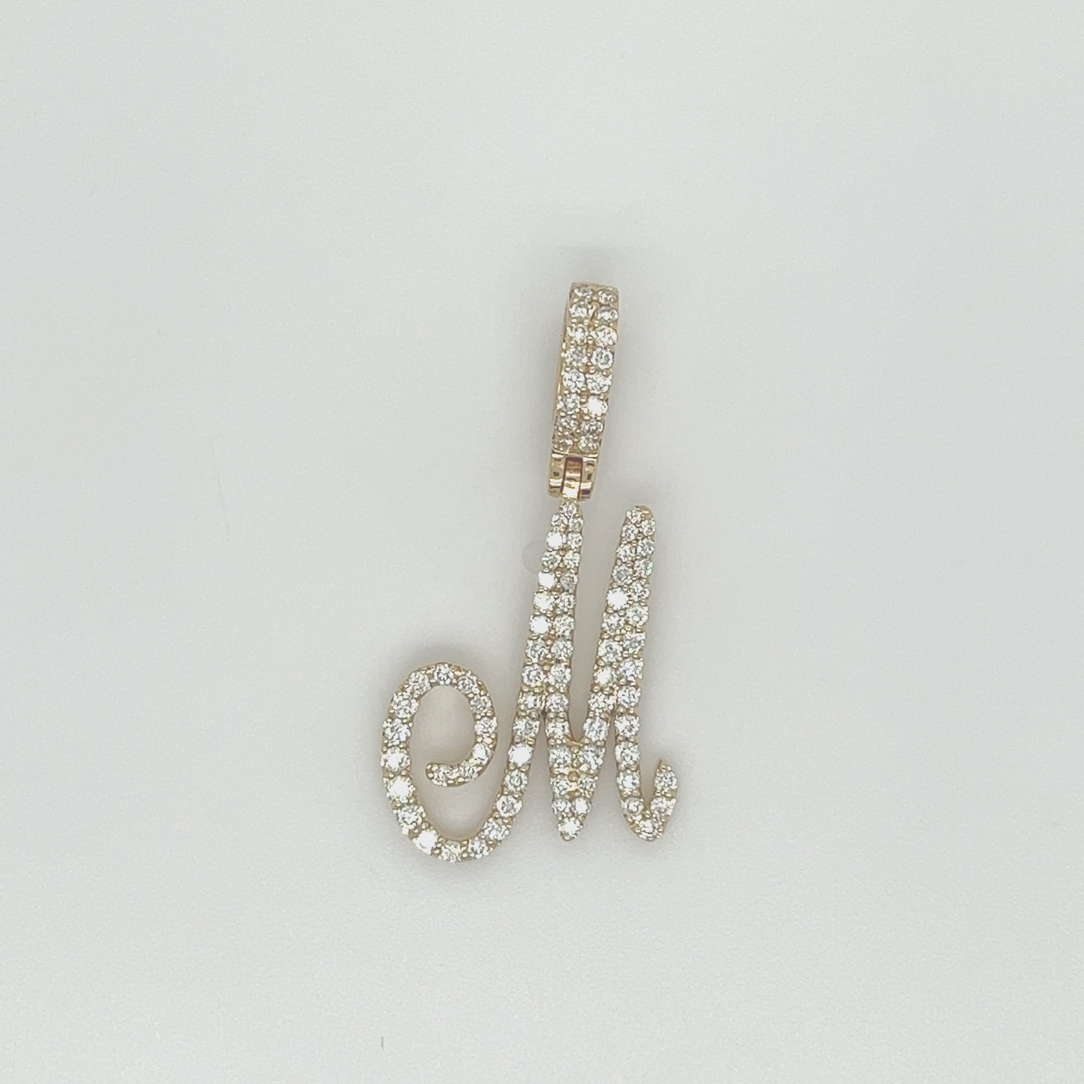 0.60 CT. Diamond Cursive Letter "M" Pendant