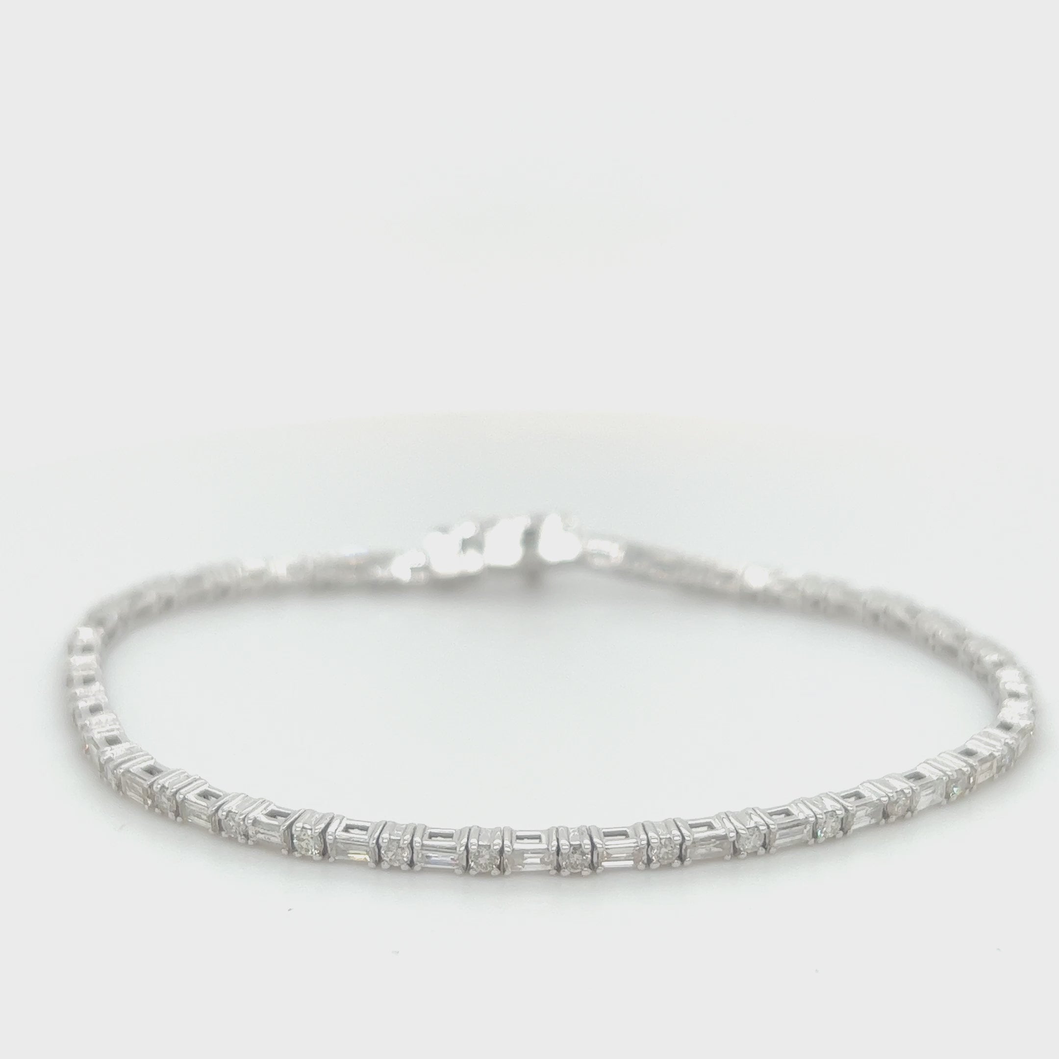 3.09 CT. Baguette Ladies Diamond Bracelet