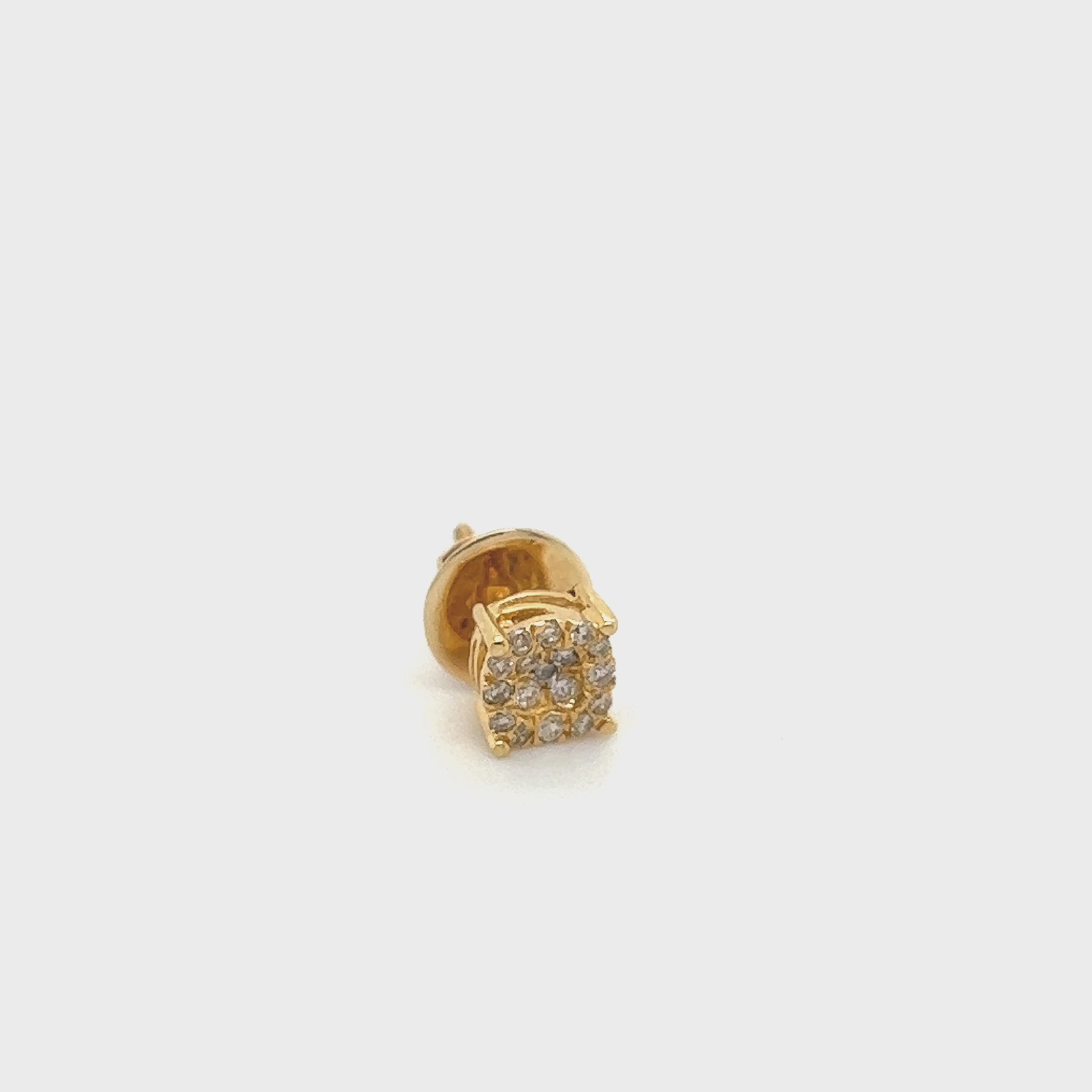 Diamond Gold Stud Earrings