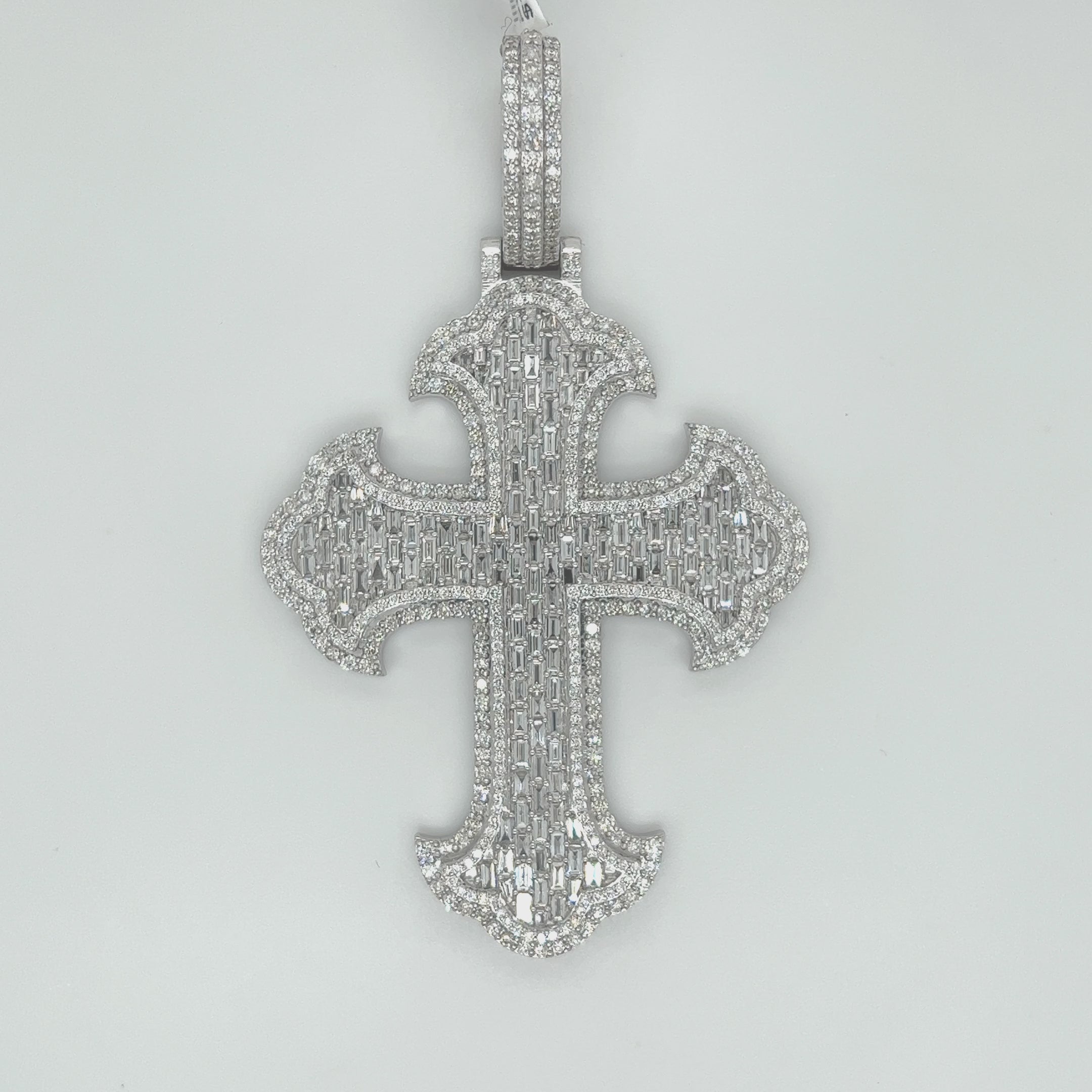 5.23 CT. Diamond Clover Cross Pendant