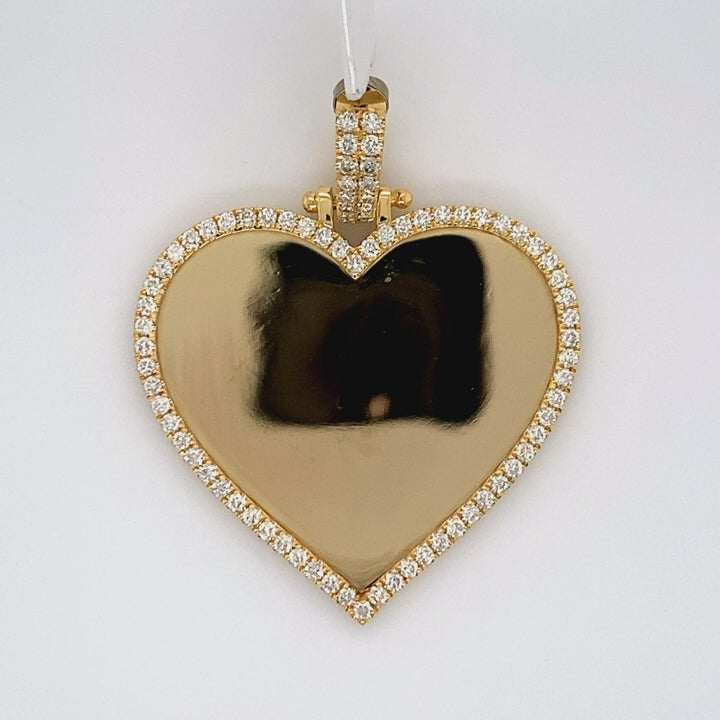 0.92 CT. Diamond Photo Heart Pendant