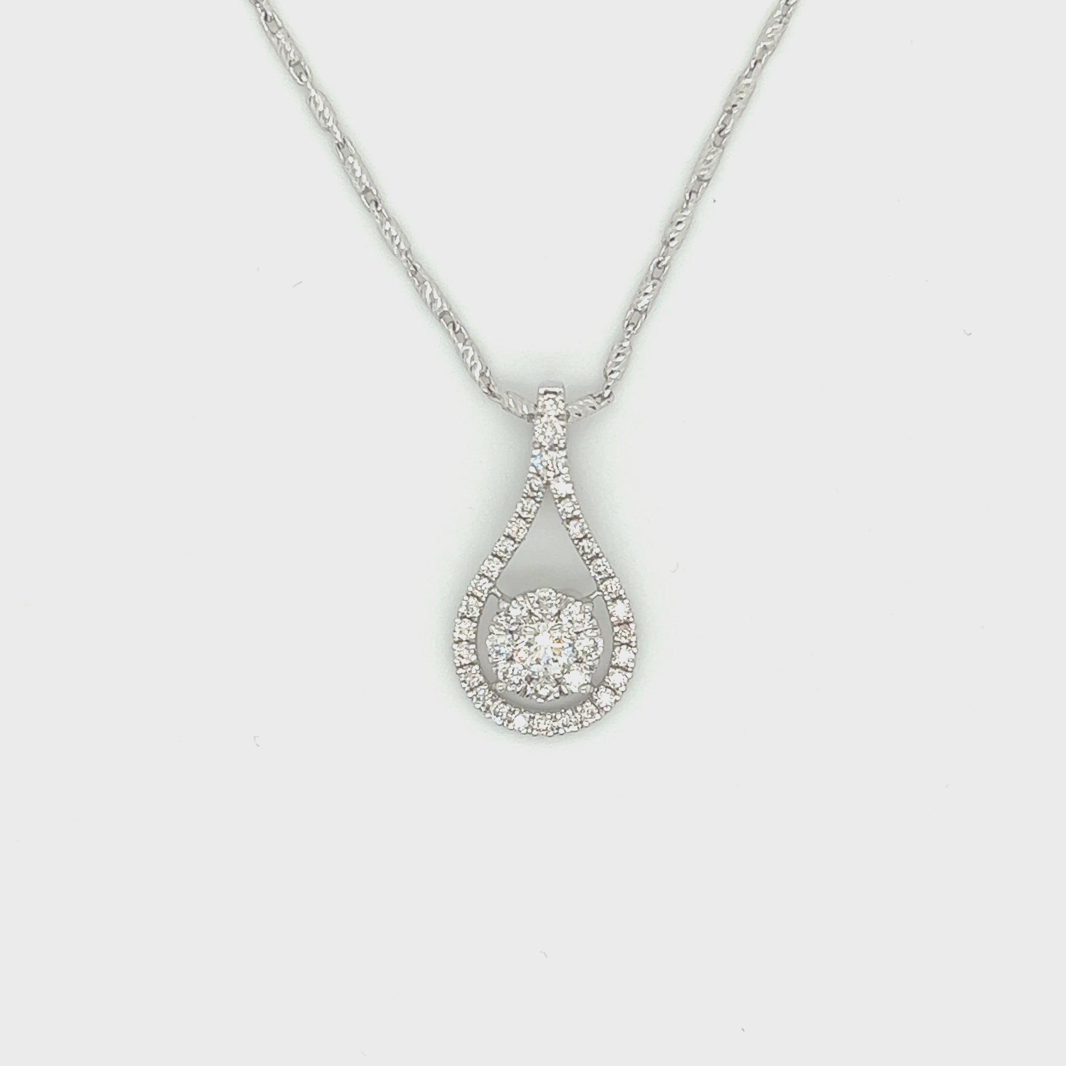 0.65 CT. Diamond Pendant w/ Necklace