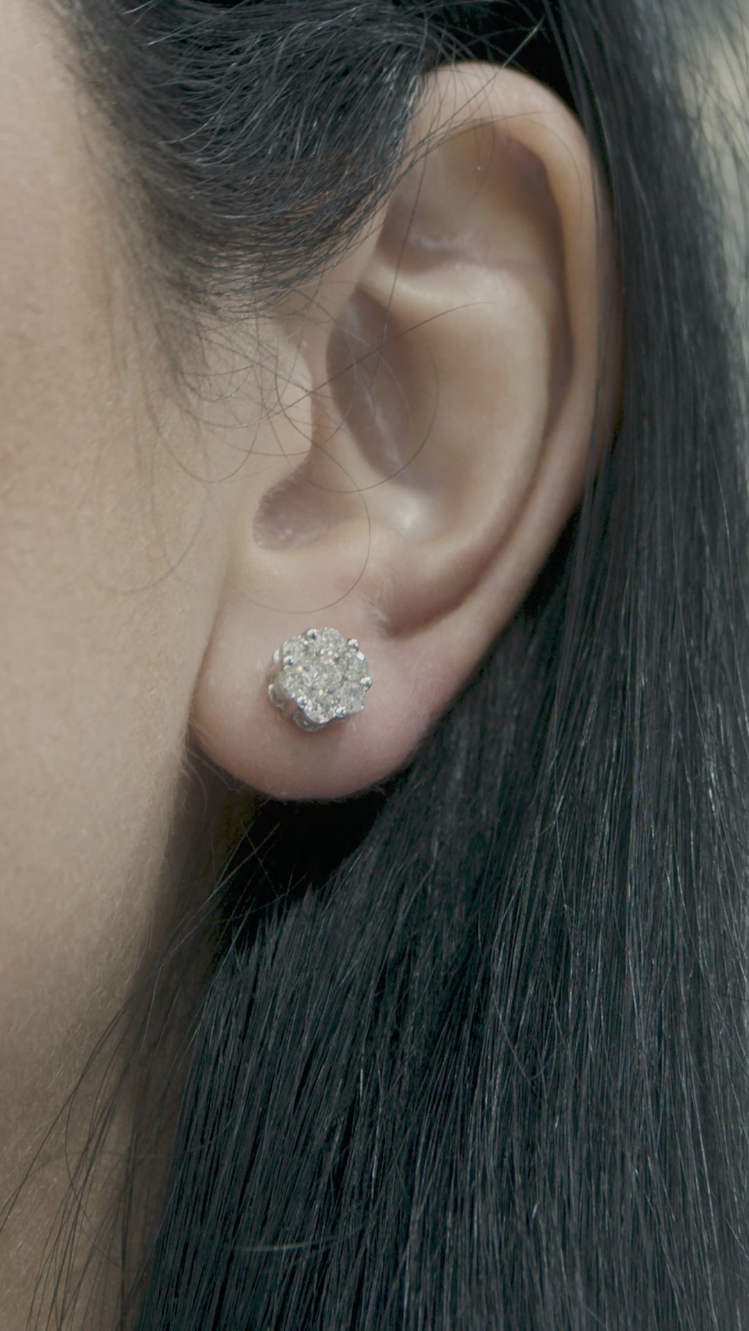 Stud Cluster Earrings