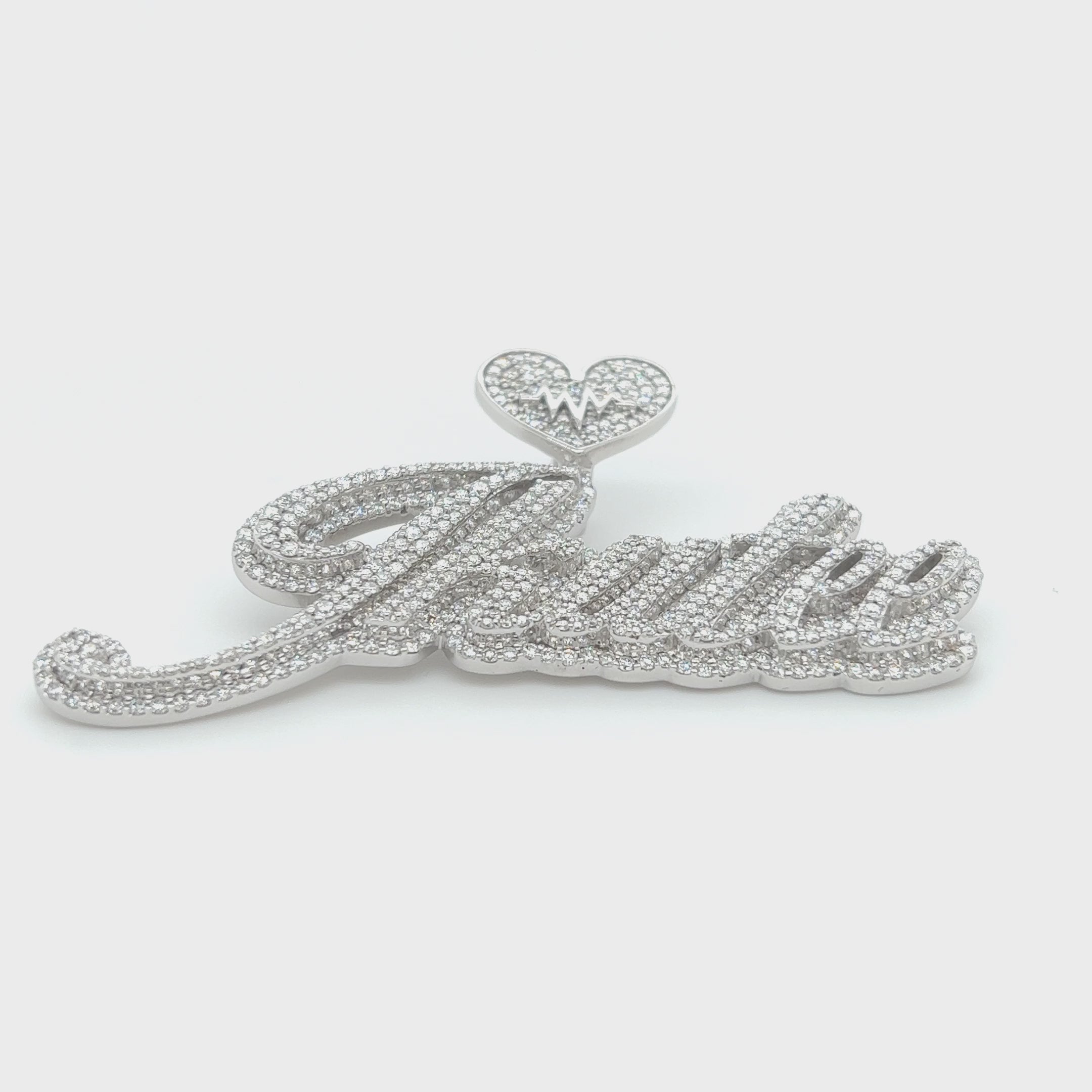 5.00 CT. Custom Diamond Pendant w/ Broken Heart Bail