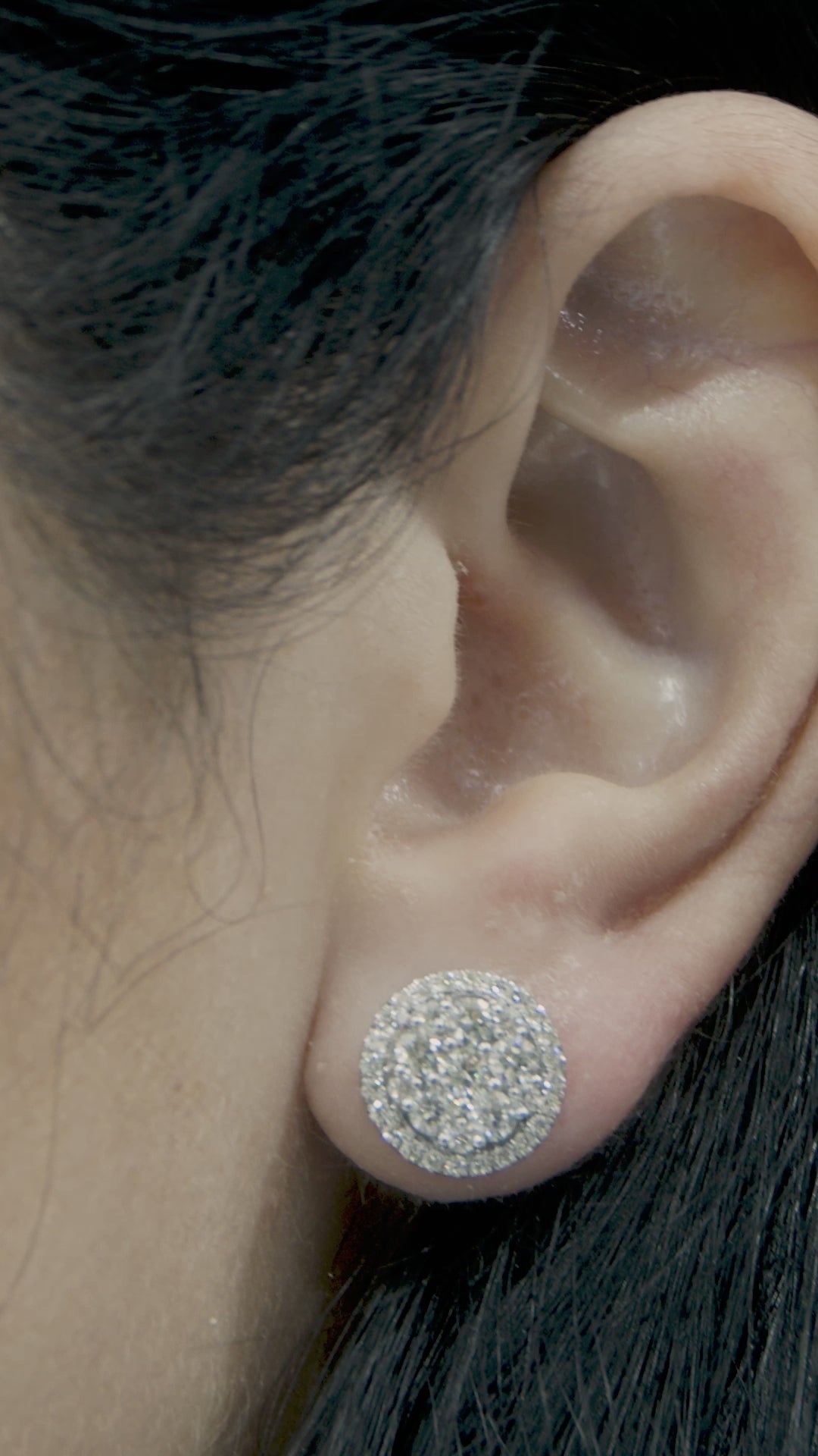 1.50 CT. Diamond Circle Earrings