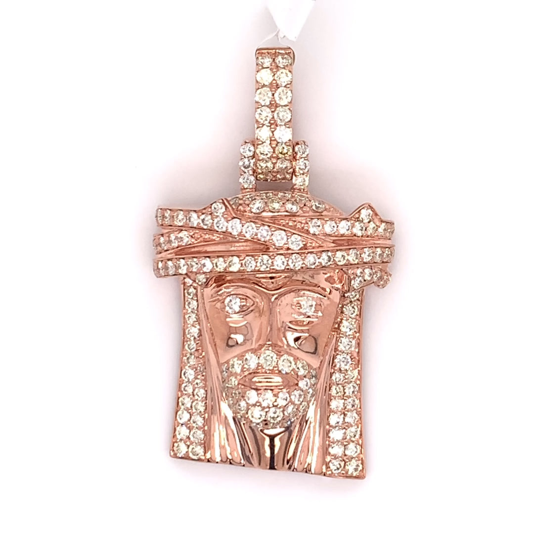 1.80 CT. Diamond Jesus Pendant