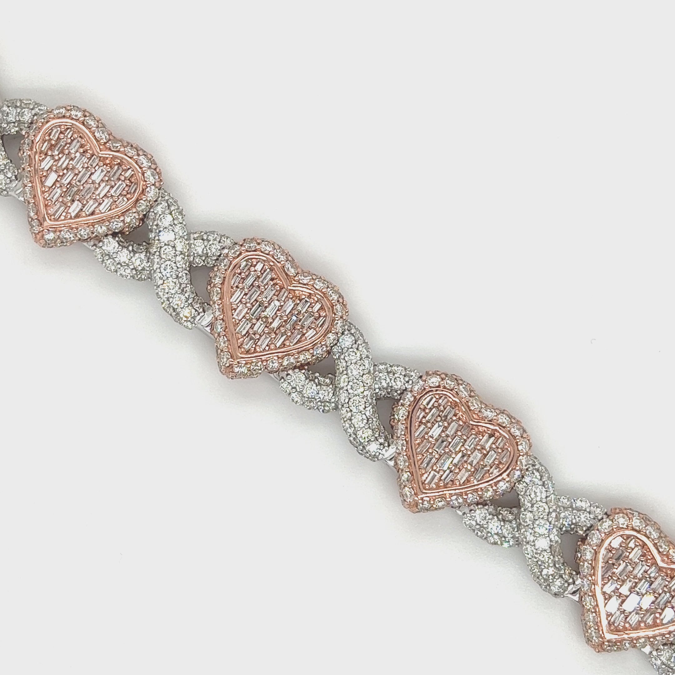 15.62 CT. Heart Infinity Bracelet