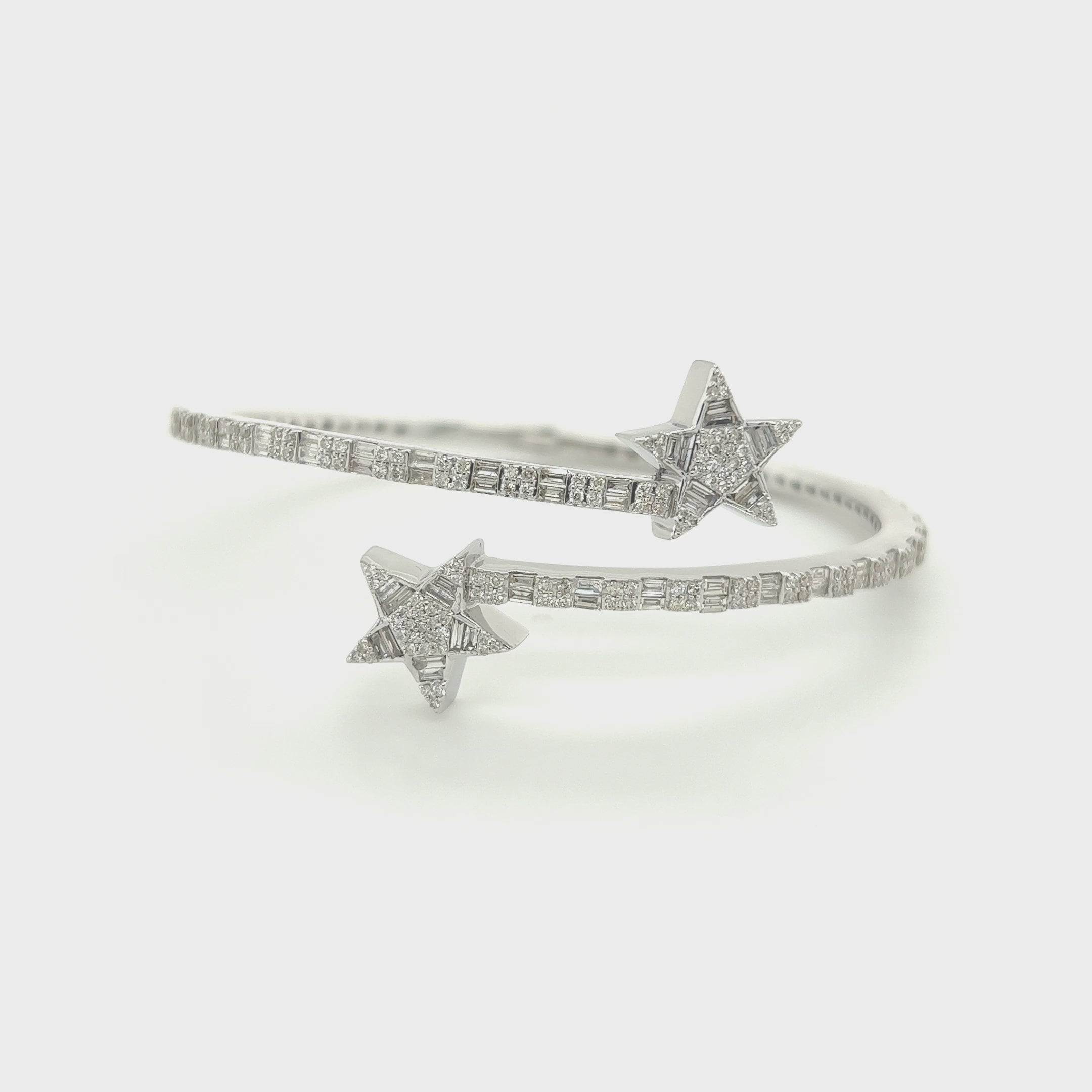 2.20 CT. Star Bangle Diamond Bracelet