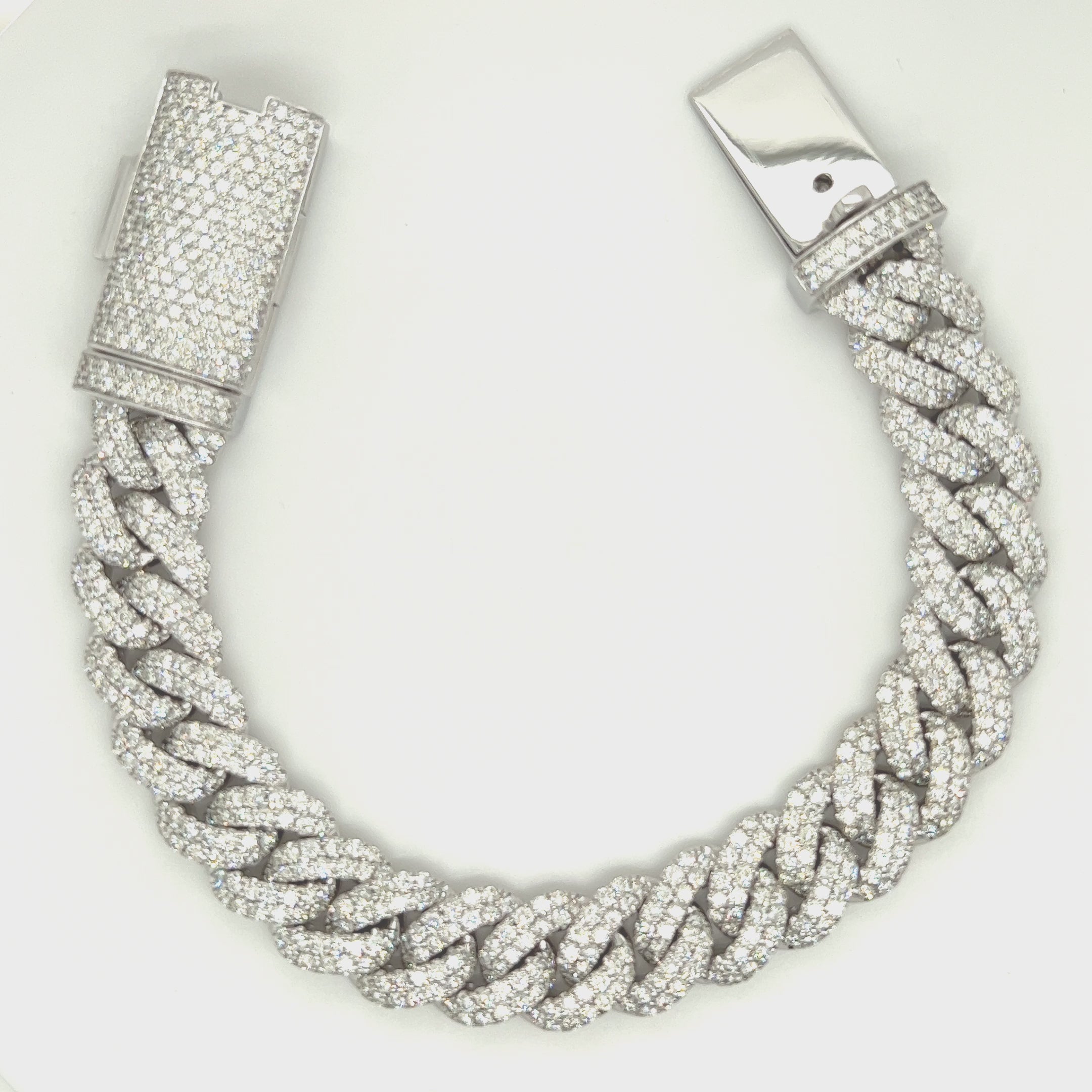15.50 CT. Diamond Cuban Bracelet