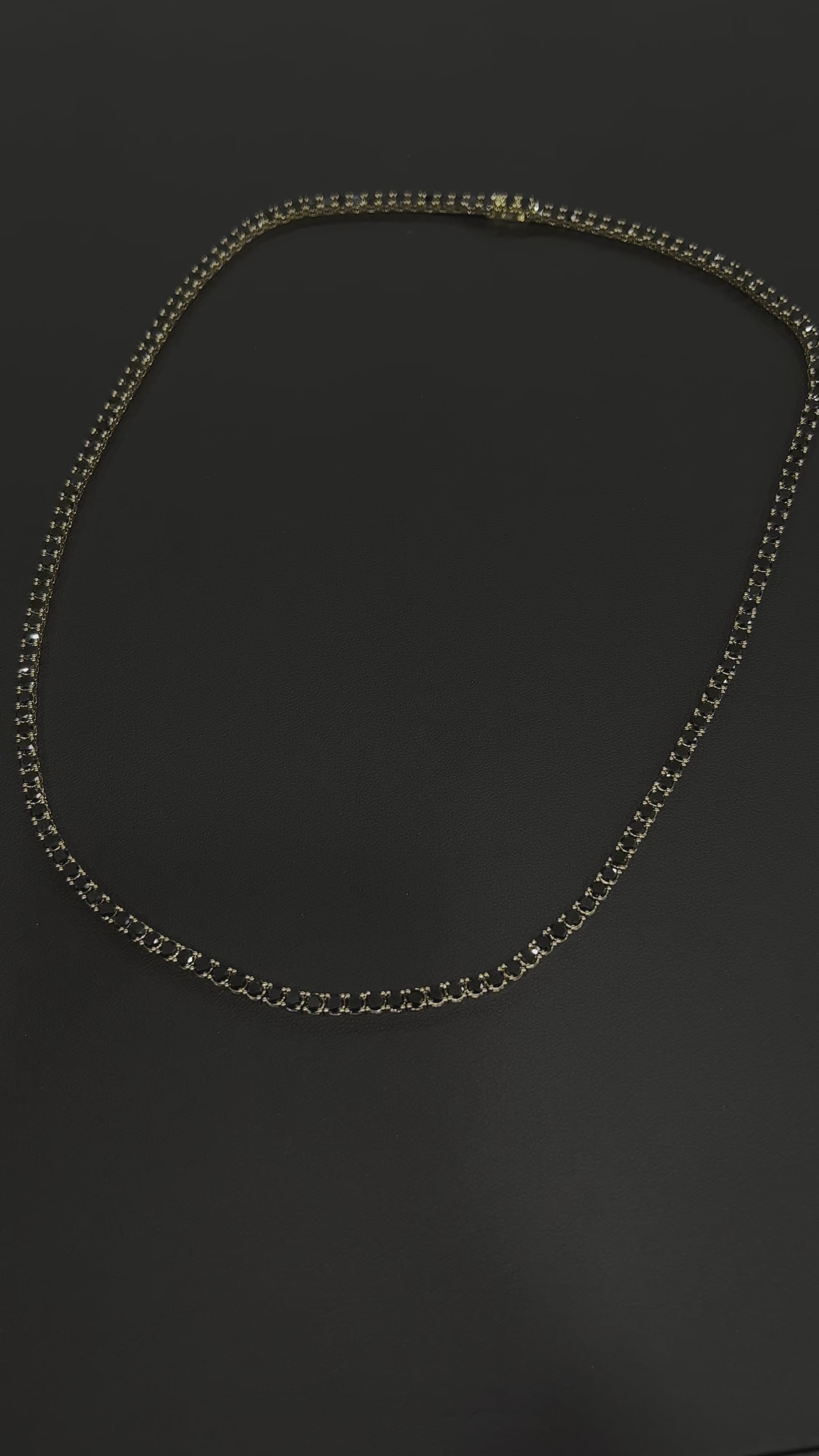 33.00 CT. Black Diamond Tennis Chain