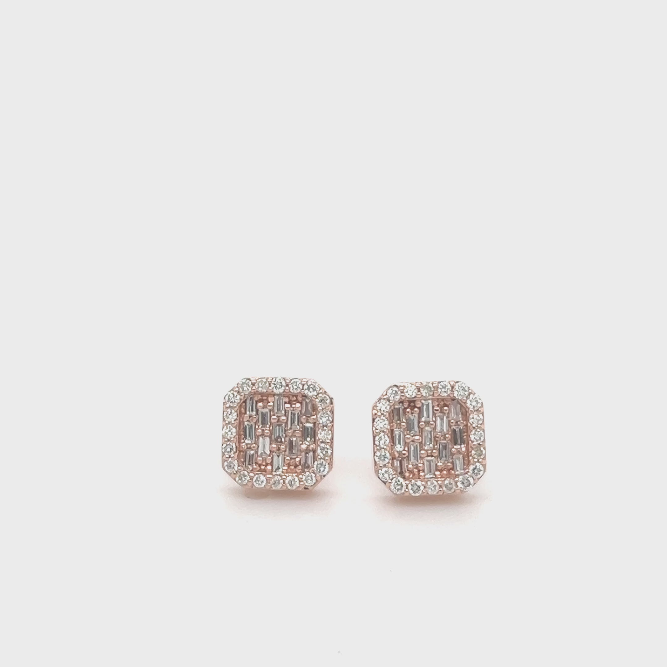 0.57 CT. Baguette Diamond Earrings