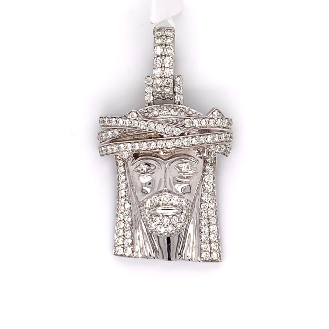 1.80 CT. Diamond Jesus Pendant