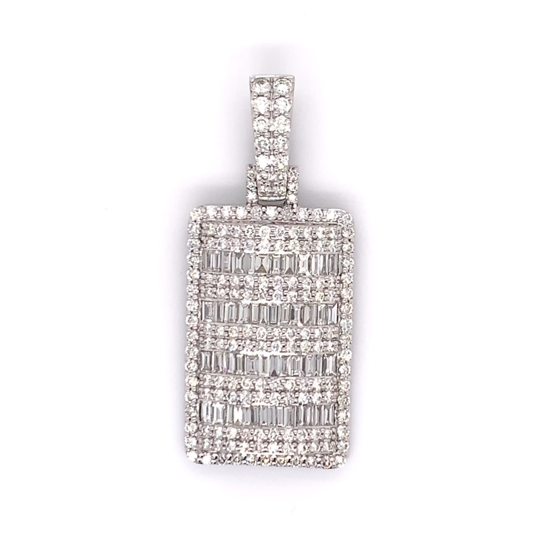 3.00 CT. Diamond Baguette Pavé Pendant