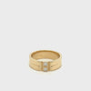 Gold Ring w/ Two Diamonds