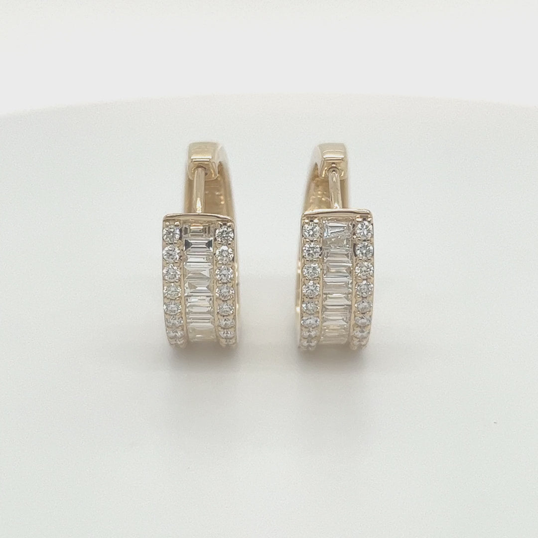 1.85 CT. Baguette Diamond Earrings