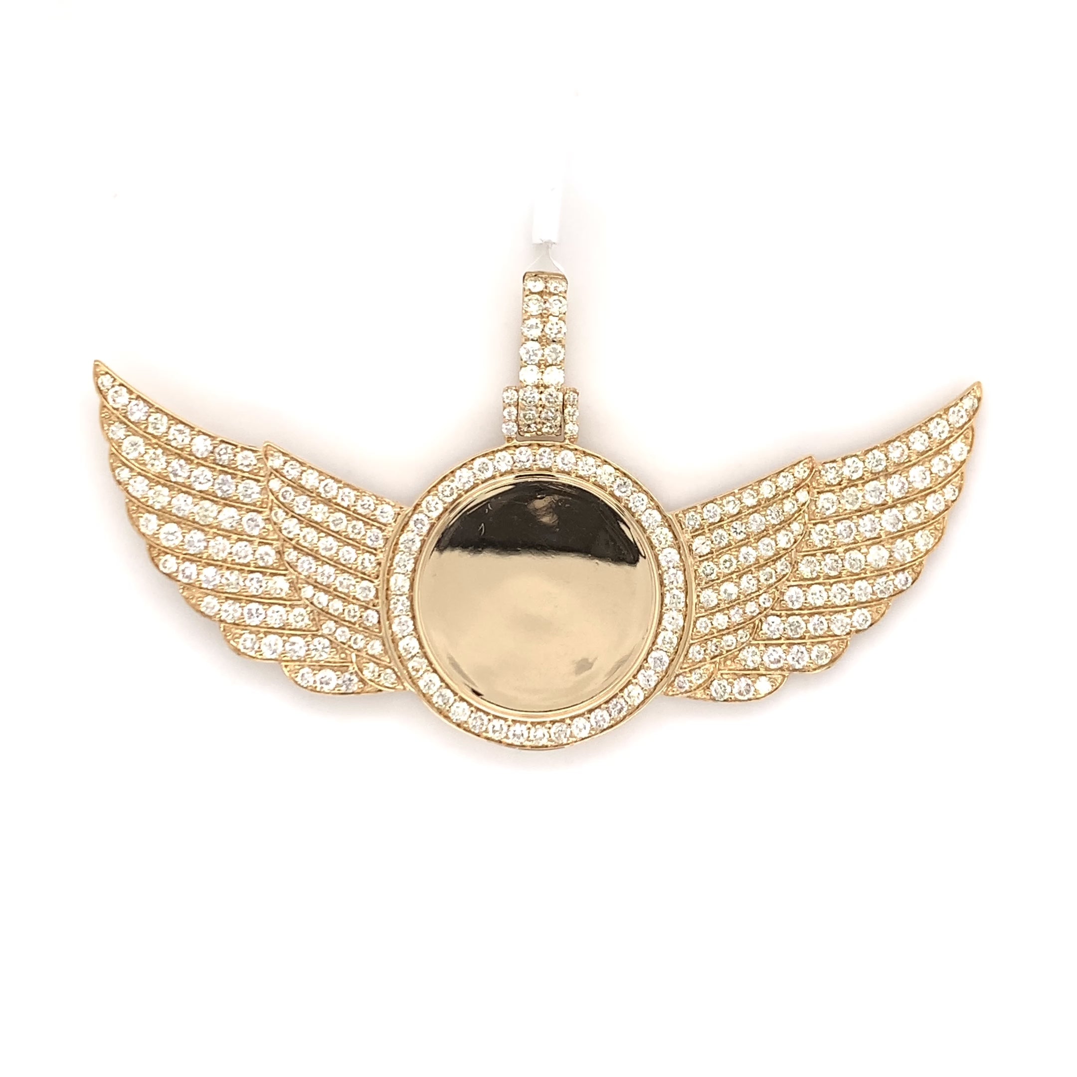 4.00 CT. Diamond Angel Wings Photo Pendant