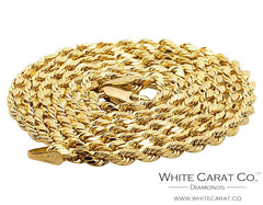 10K Gold Rope Chain (lightweight)- 2.5mm - White Carat - USA & Canada