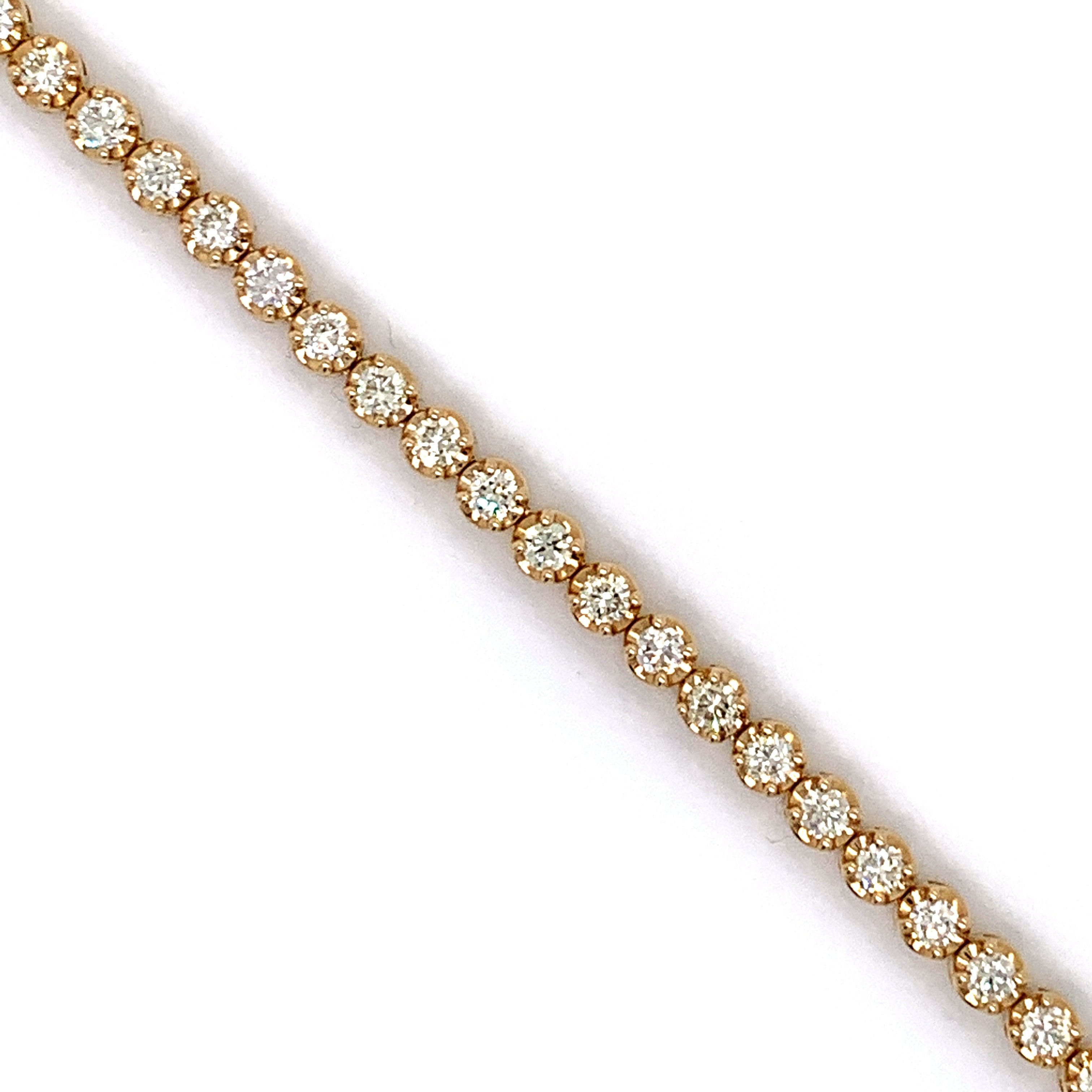 3.15CT Diamond Tennis Bracelet in 14K Gold - White Carat Diamonds 