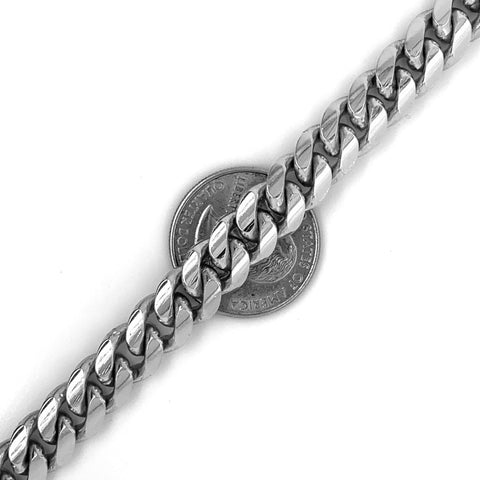 10mm - Elite Miami Cuban Chain in 10K White Gold - White Carat - USA & Canada