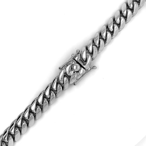 14mm - Elite Miami Cuban Chain in 10K White Gold - White Carat - USA & Canada