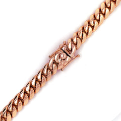 12mm - Elite Miami Cuban Chain in 14K Rose Gold - White Carat - USA & Canada