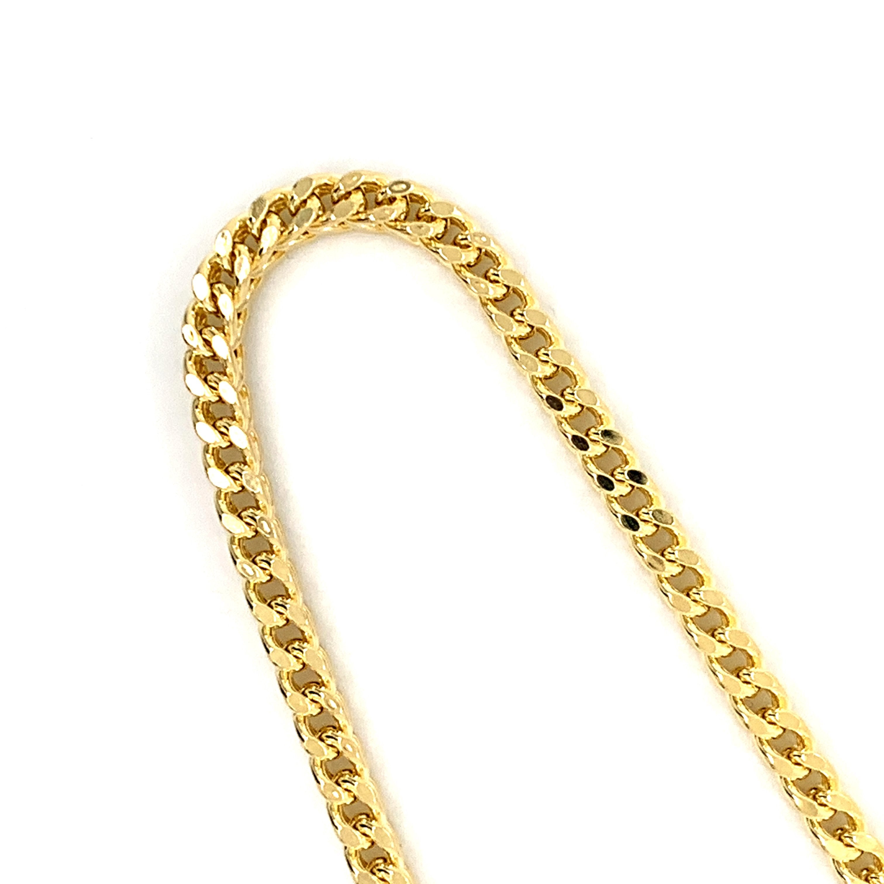 10K Gold Franco Chain (Regular) - 4mm - White Carat Diamonds 