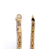 3.5mm Solid Gold Byzantine Bracelet 14K - White Carat - USA & Canada