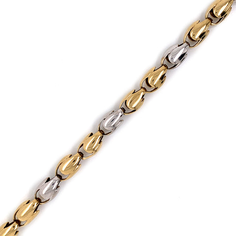 7.5mm Gold Puff Bullet Bracelet 10K - White Carat - USA & Canada