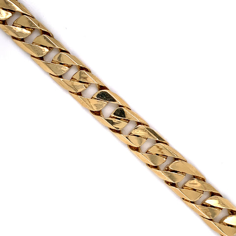 10K Semi-Solid Gold Cuban Bracelet - 10MM - White Carat Diamonds 