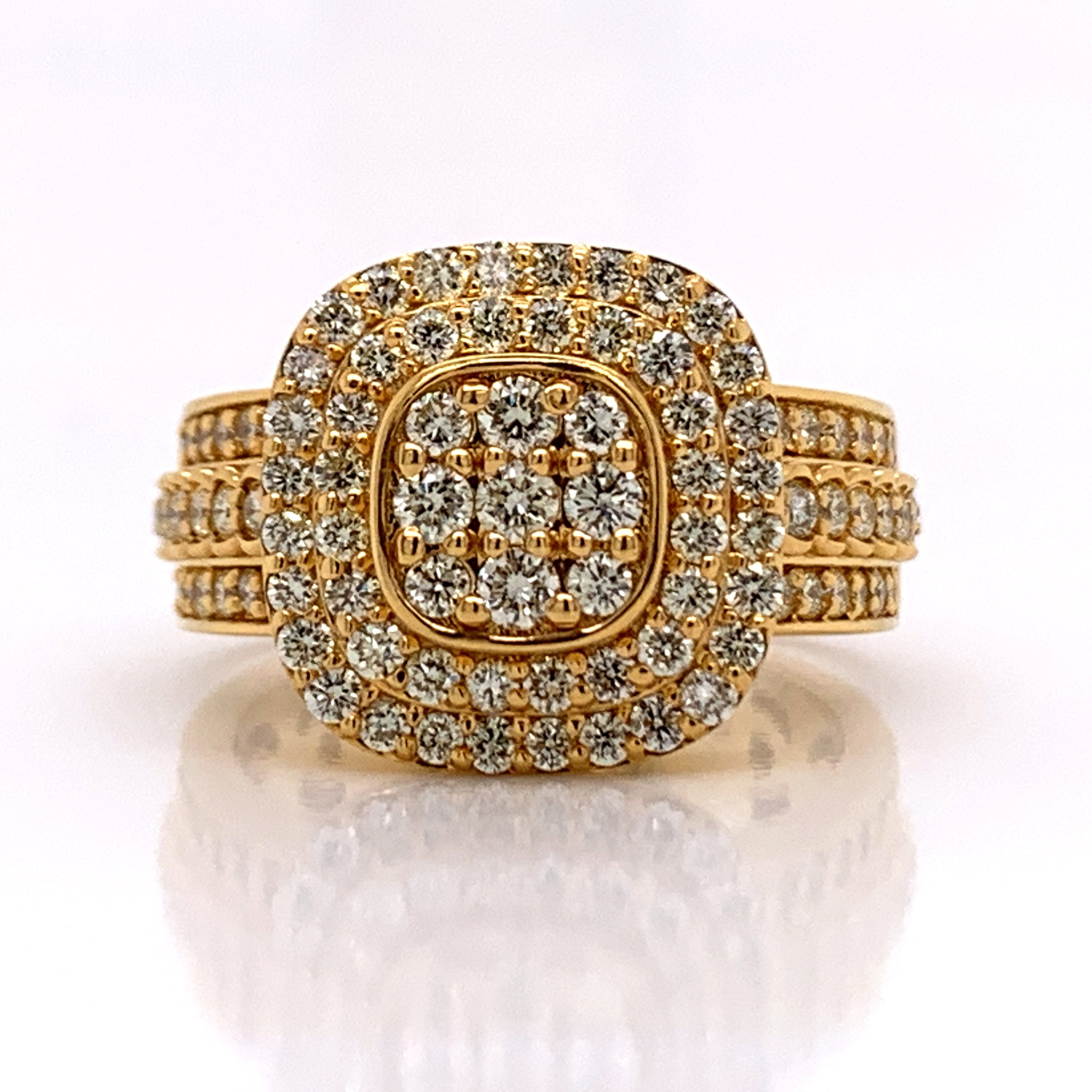 1.79 CT. Diamond Ring in 10K Gold - White Carat Diamonds 