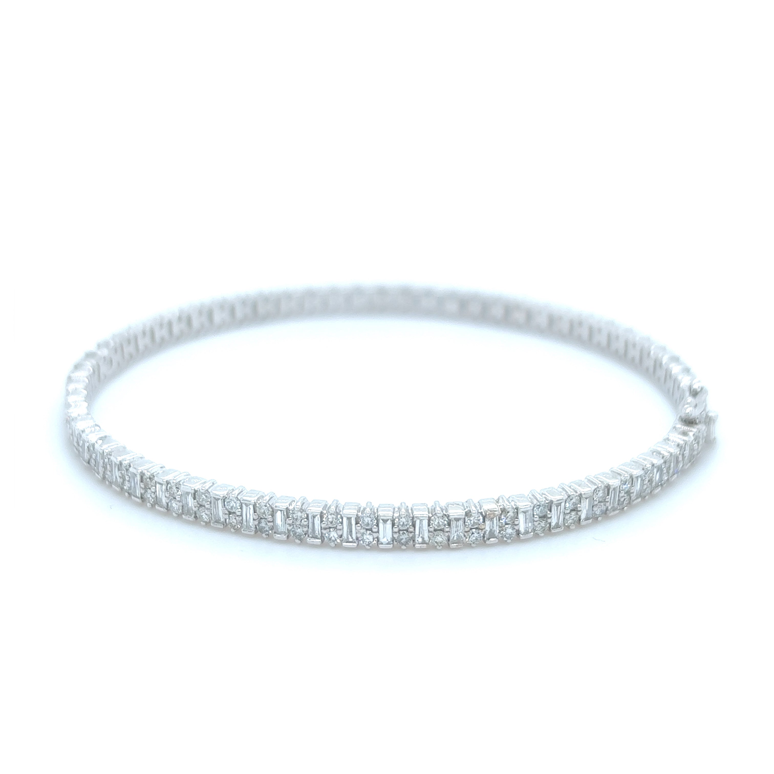 2.7ct Diamond Round Bracelet White Gold 14K - White Carat - USA & Canada