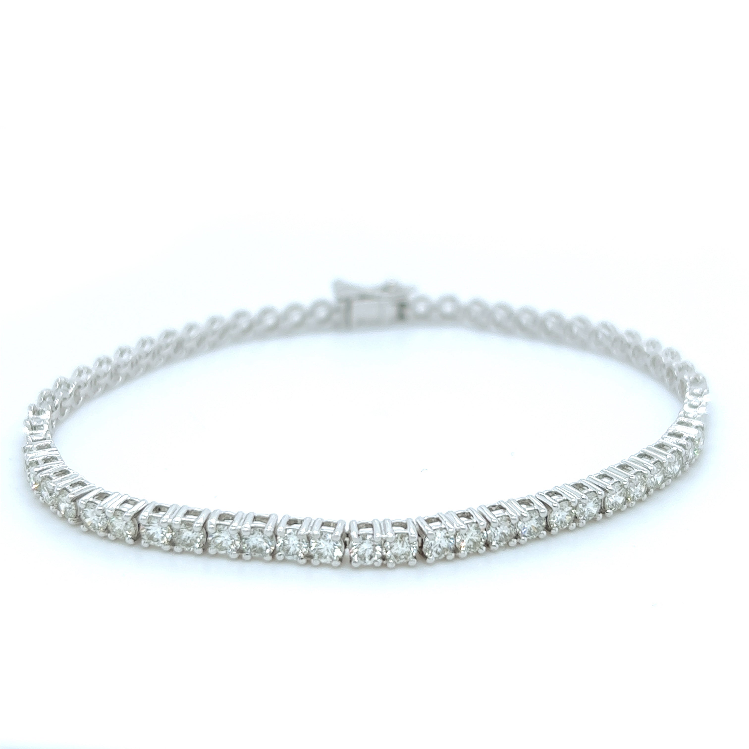 2ct Tennis Diamond Bracelet Clasp White Gold 14K - White Carat - USA & Canada