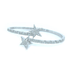 2.5 CT. Star Bangle Diamond Bracelet 14K - White Carat - USA & Canada