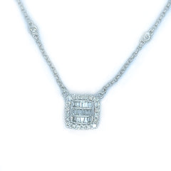 Diamond Ladies Necklace Pendant 14k - White Carat - USA & Canada
