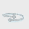 4.75 CT. Heart Bangle Baguette Diamond Bracelet