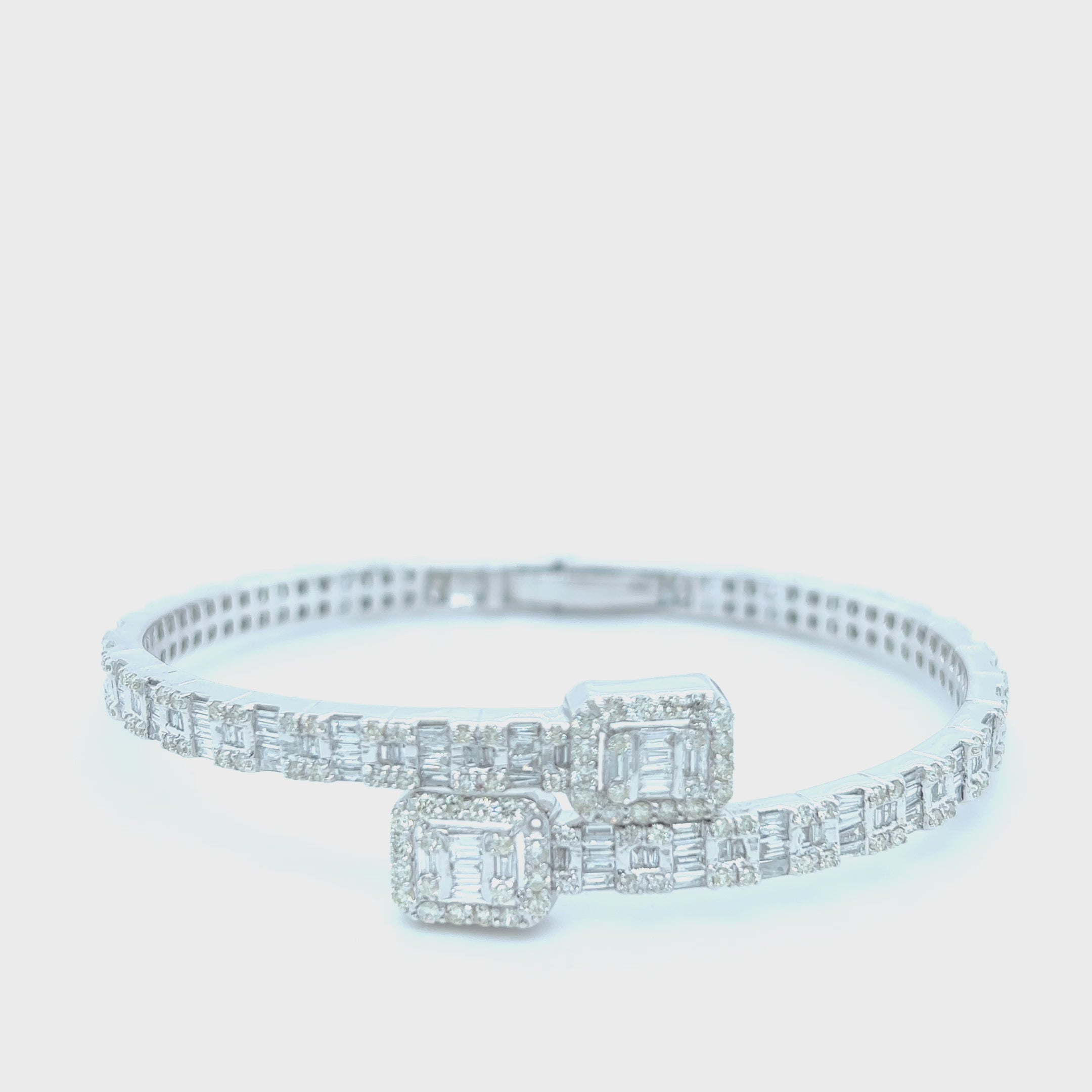 4.20 CT. Baguette Bangle Diamond Bracelet