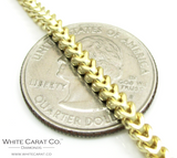 10K Gold Franco Chain (Regular) - 2.5 mm - White Carat - USA & Canada