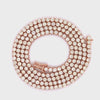 12PT- 25.00CT. Tennis Necklace 14K Rose Gold (4 Prong)