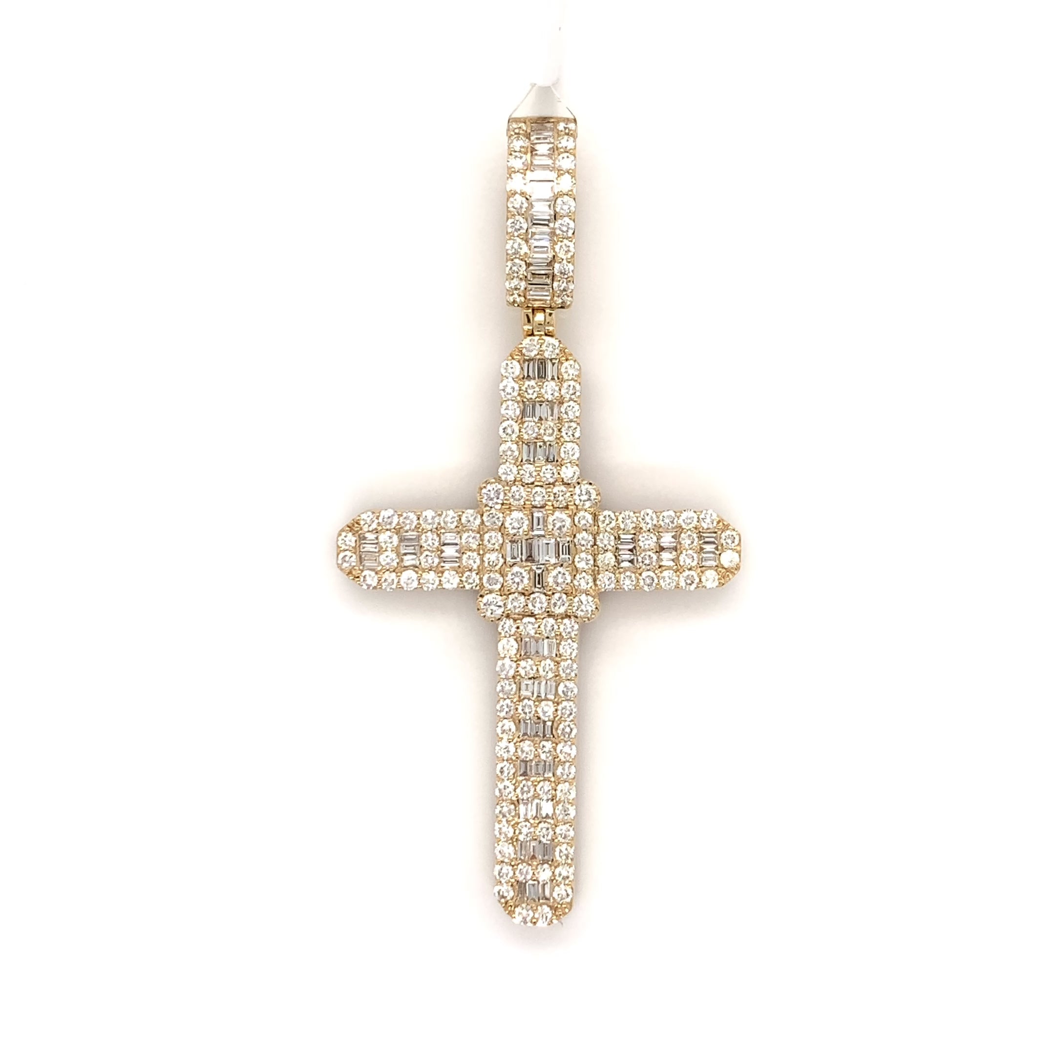 3.00 CT. Diamond Baguette Cross Pendant