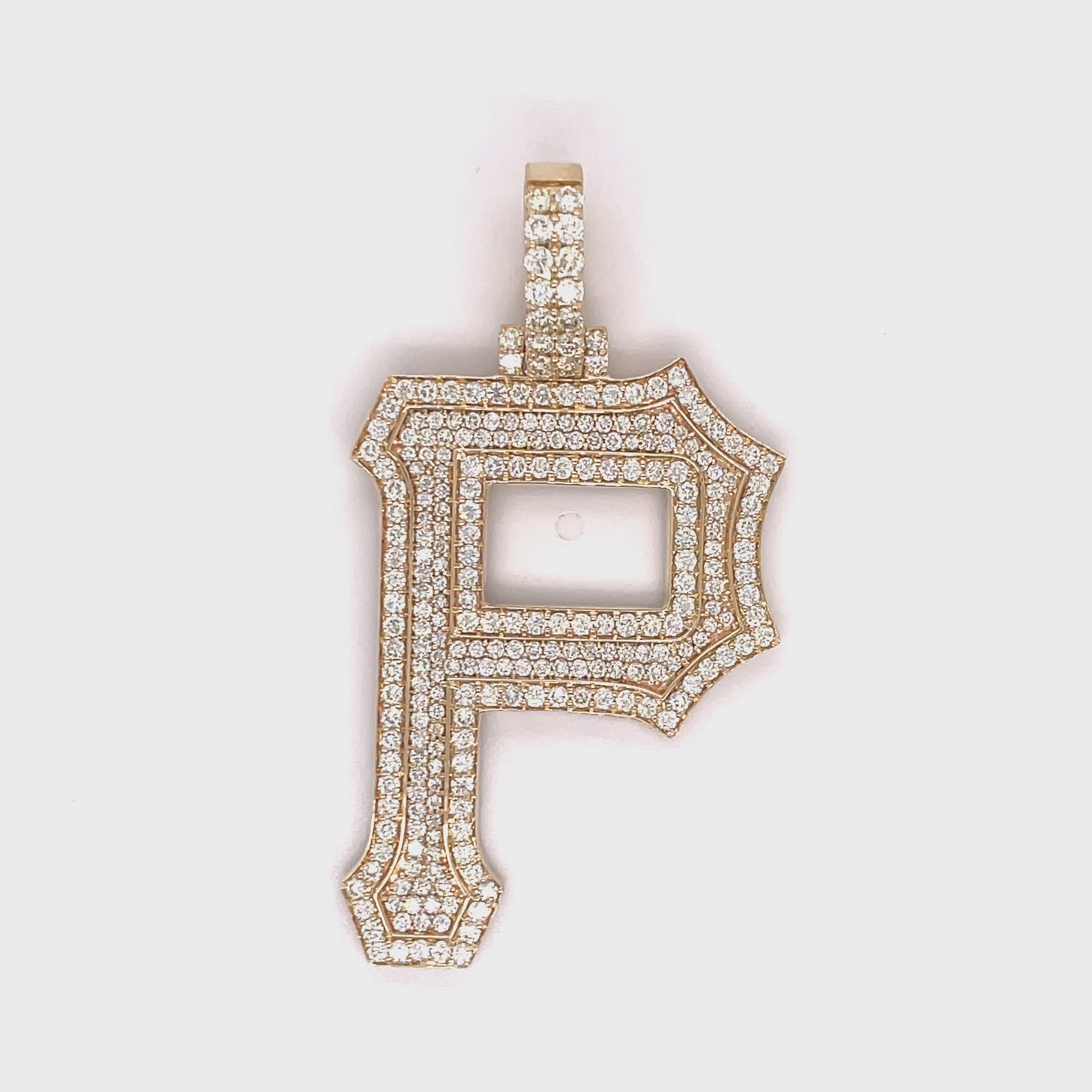 3.00 CT. Diamond Letter "P" Pendant