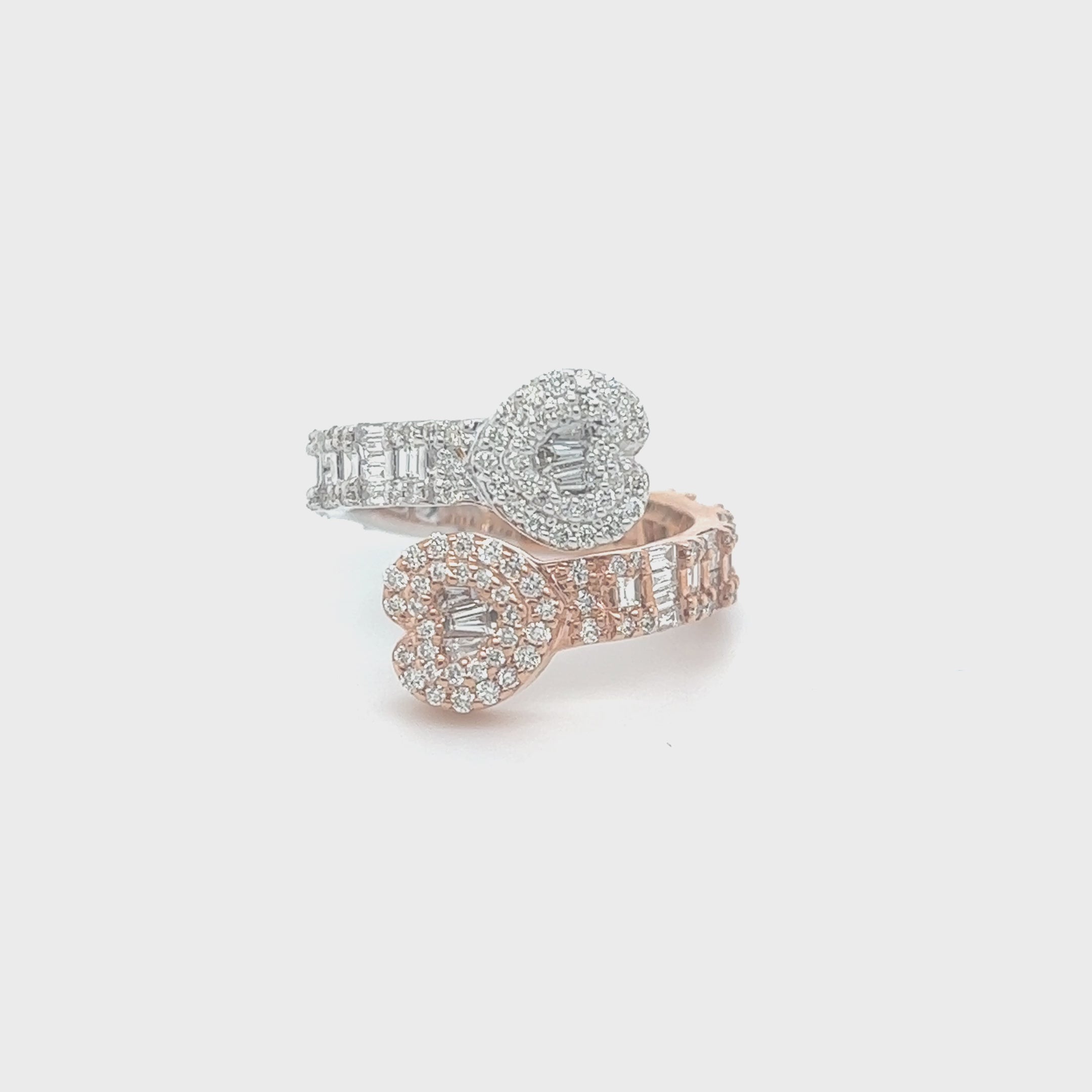 1.50 CT. Diamond Bangle Ring Two-Tone