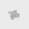 1.50 CT. Diamond Bangle Ring Two-Tone