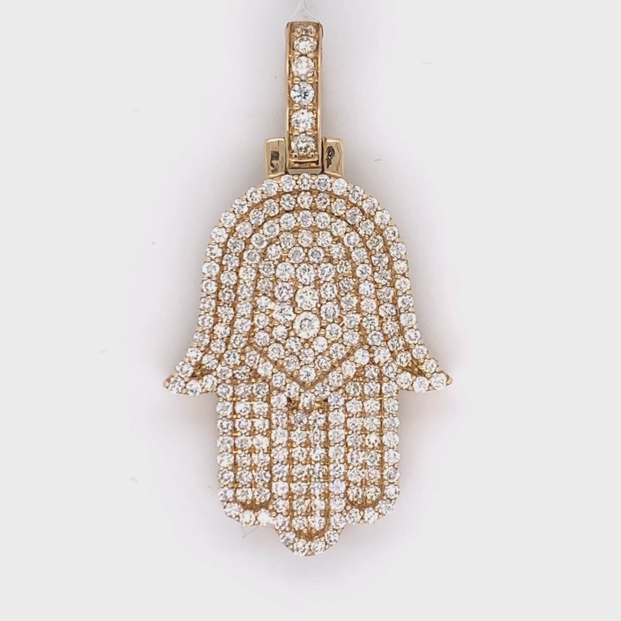 2.75 CT. Diamond Hamsa Hand Pendant