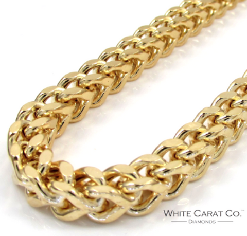 14k Gold Franco Chain (Regular)- 7mm - White Carat - USA & Canada