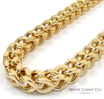 Franco Gold Chain Regular 7mm White Carat USA Canada