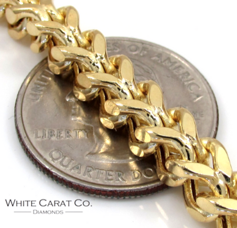 14k Gold Franco Chain (Regular)- 7mm - White Carat - USA & Canada