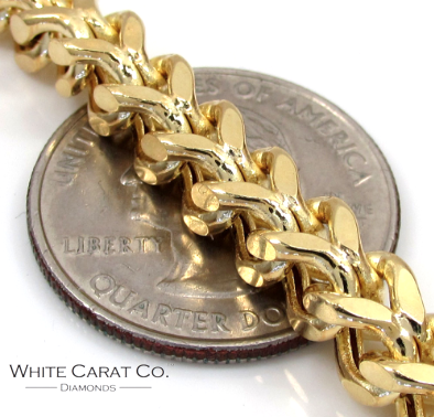 Franco Gold Chain Regular 7mm White Carat USA Canada