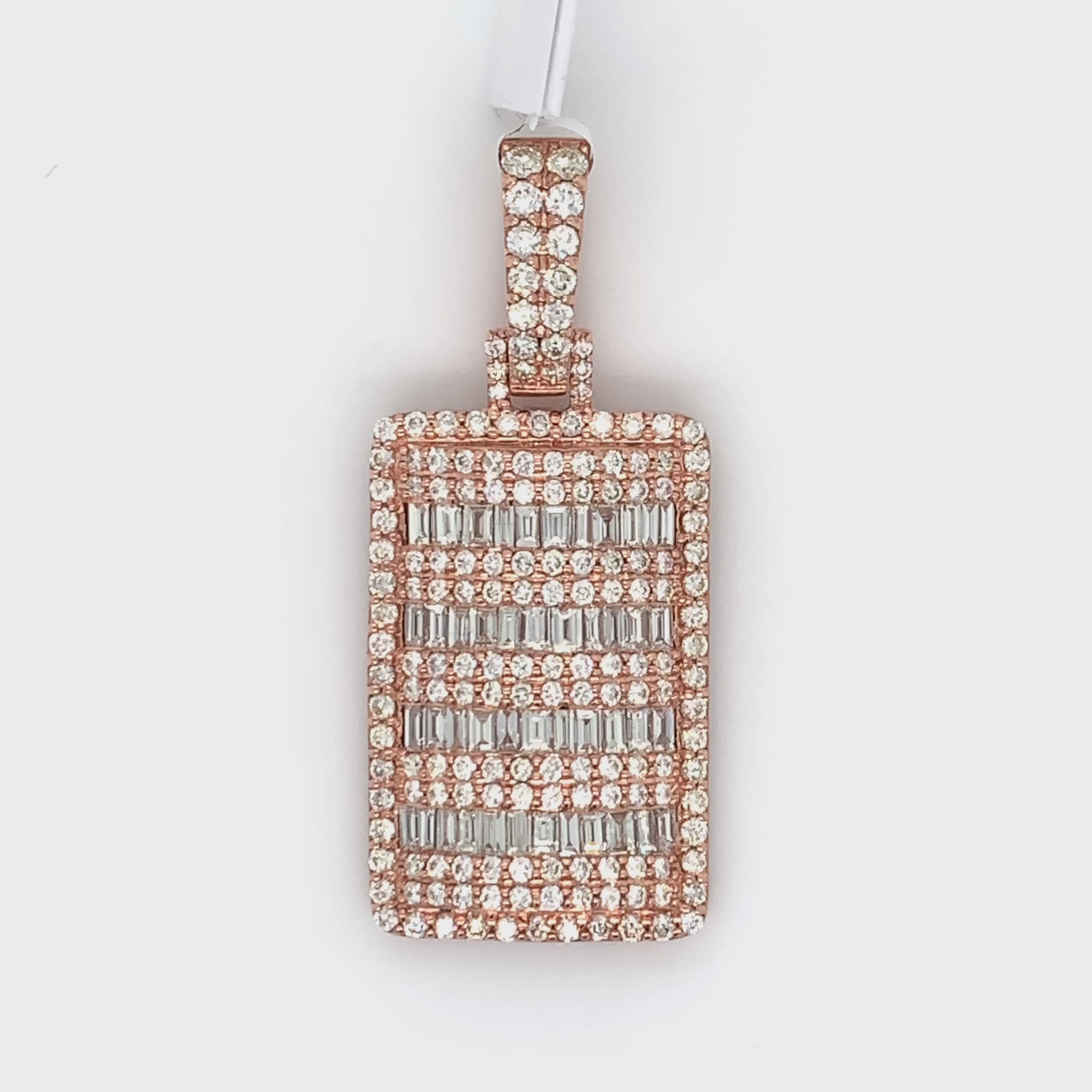 3.00 CT. Diamond Baguette Pavé Pendant